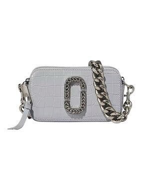Marc Jacobs The Snapshot Bag – Croc Embossed Leather | Grey